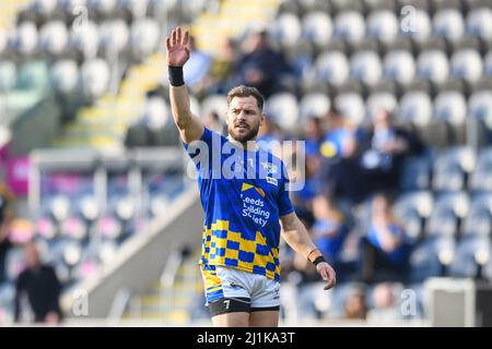 Leeds, Royaume-Uni. 26th mars 2022. Aidan Sezer #7 de Leeds Rhinos pendant le réchauffement à Leeds, Royaume-Uni, le 3/26/2022. (Photo de Simon Whitehead/News Images/Sipa USA) crédit: SIPA USA/Alay Live News Banque D'Images