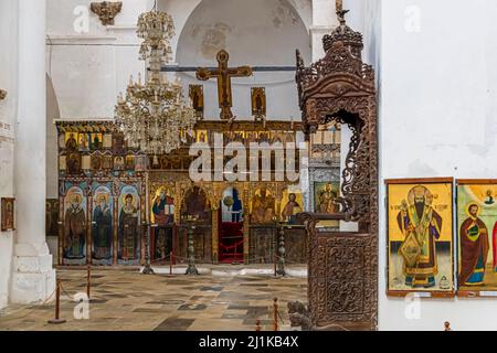 La chapelle Saint-Barnabas est aujourd'hui un musée emblématique à Tuzla, République turque de Chypre-Nord (TRNC) Banque D'Images