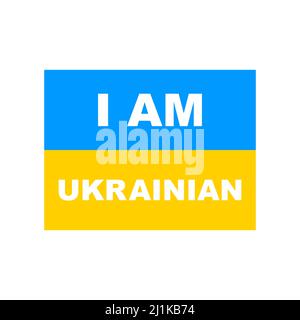 A Am Ukrainien. Drapeau ukrainien. Vecteur isolé sur blanc. Illustration de Vecteur