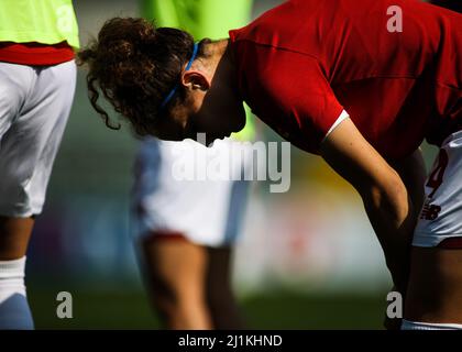 Sassuolo, Europe. 25th mars 2022. Angelica Soffia (4 COMME Roma) en action pendant la série Un jeu Femminile entre Sassuolo et Roma au Stadio Enzo Ricci à Sassuolo, Italie Michele Finessi/SPP crédit: SPP Sport Press photo. /Alamy Live News Banque D'Images