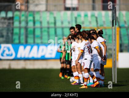 Sassuolo, Europe. 25th mars 2022. Manuela Giugliano (10 COMME Roma) en action pendant la série Un jeu Femminile entre Sassuolo et Roma au Stadio Enzo Ricci à Sassuolo, Italie Michele Finessi/SPP crédit: SPP Sport Press photo. /Alamy Live News Banque D'Images