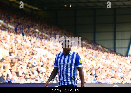 Hillsborough, Sheffield, Angleterre - 26th mars 2022 Nathaniel Mendez-Laing (41) de Sheffield mercredi - pendant le match Sheffield mercredi v Cheltenham Town, Sky Bet League One, 2021/22, Hillsborough, Sheffield, Angleterre - 26th mars 2022 crédit: Arthur Haigh/WhiteRosePhotos/Alay Live News Banque D'Images