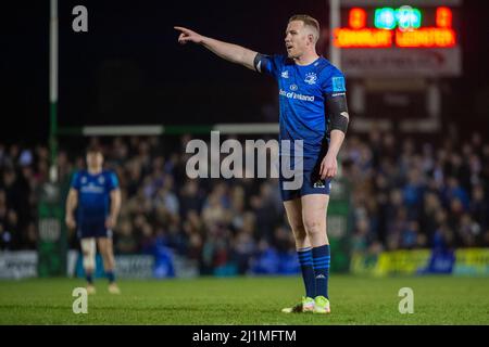 Galway, Irlande. 27th mars 2022. Rory O'Loughlin de Leinster lors du championnat de rugby de l'United Rugby Round 14 match entre Connacht Rugby et Leinster Rugby au Sportsground de Galway, Irlande, le 26 mars 2022 (photo par Andrew SURMA/ Credit: SIPA USA/Alay Live News Banque D'Images