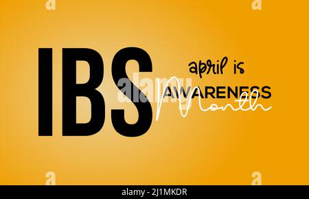 Mois de sensibilisation au syndrome du côlon irritable (SII). Bandeau santé, carte, affiche, arrière-plan. Illustration de Vecteur
