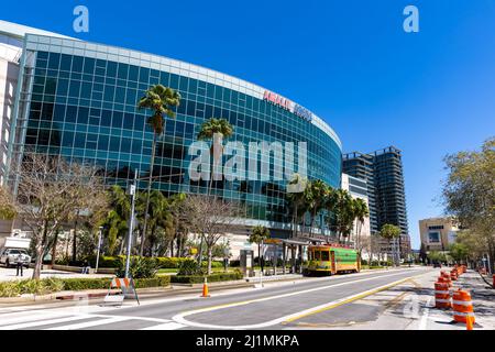 Tampa, FL - 13 mars 2022 - Amalie Arena à Tampa, Floride Banque D'Images