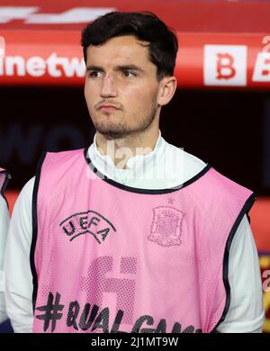 Sabadell, Barcelone, Espagne. 26th mars 2022. Barcelone Espagne 26.03.2022 Hugo Guillemon (Espagne) regarde pendant le match amical entre l'Espagne et l'Albanie au stade RCDE le 26 mars 2022 à Barcelone. (Image de crédit : © Xavi Urgeles/ZUMA Press Wire) Banque D'Images