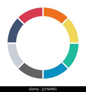 Graphique circulaire de l'infographie. Diagramme de présentation du cycle 8 section. Vecteur isolé sur fond blanc . Illustration de Vecteur
