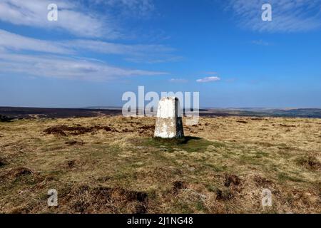 Great Manshead Hill Trig point Banque D'Images