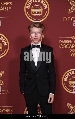 Trevor Hughes arrive au parti Oscar de Darren Dzienciol et Richie Akiva qui a eu lieu dans une résidence Bel Air à Los Angeles, CA, le samedi 26 mars 2022. (Photo de Conor Duffy/Sipa USA) Banque D'Images