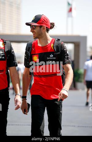 GIOVINAZZI Antonio (ita), Scuderia Ferrari F1-75 Portrait de pilote de réserve et d'essai pendant le Grand Prix d'Arabie saoudite 2022 de Formule 1 STC, 2nd tour du Championnat du monde de Formule 1 de la FIA 2022, sur le circuit de la corniche de Jeddah, du 25 au 27 mars 2022 à Jeddah, Arabie Saoudite - photo DPPI Banque D'Images