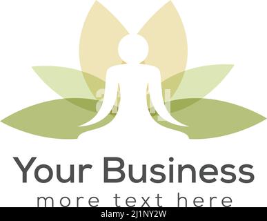 Logo yoga Design pour la compagnie de yoga Illustration de Vecteur