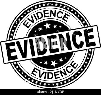 L'élément de preuve grunge le tampon en caoutchouc sur l'illustration vectorielle blanche Illustration de Vecteur