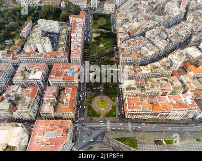 Vue panoramique sur la magnifique ville de Bab El Oued en Algérie Banque D'Images