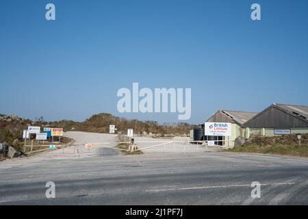 British Lithium, à St Austell, en Cornouailles, au Royaume-Uni, une usine pilote visant à fournir de nouveaux gigalactories britanniques, qui produiront des batteries pour les véhicules électriques. Le granite de St Austell est la plus grande ressource de lithium d'Europe centrale et occidentale. Banque D'Images
