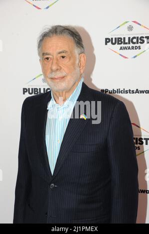 Francis Ford Coppola porte un épinglette d'Ukraine à la Guilde internationale des cinéastes à Los Angeles 3.25.2022, photos de Nadja Sayej Banque D'Images