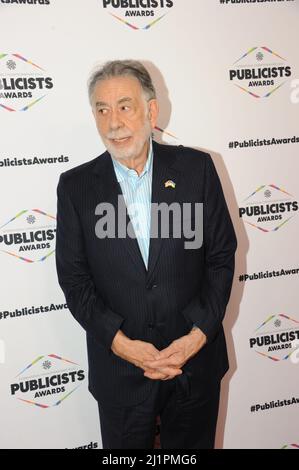 Francis Ford Coppola porte un épinglette d'Ukraine à la Guilde internationale des cinéastes à Los Angeles 3.25.2022, photos de Nadja Sayej Banque D'Images