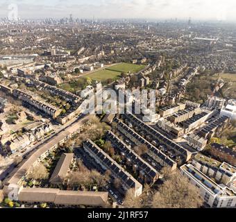 Archway, Tufnell Park, nord de Londres, Angleterre, dans les arrondissements de Londres d'Islington et Camden Banque D'Images