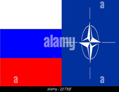 Russie VS OTAN FAG couleur Illustration photo fond Banque D'Images