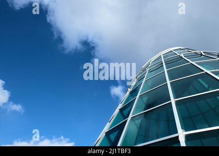 L'atrium et le dôme de la bibliothèque Terrell, la lumière du ciel à l'université d'État de Washington à Pullman, Washington, Etats-Unis; bibliothèques universitaires de campus. Banque D'Images