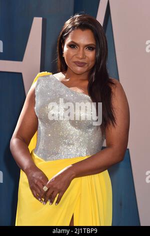 Beverly Hills, env. 27th mars 2022. Mindy Kaling au Vanity Fair Oscar Party 2022 au Wallis Annenberg Centre for the Performing Arts le 27 mars 2022. Crédit : Jeffrey Mayer/JTM photos/Media Punch/Alay Live News Banque D'Images