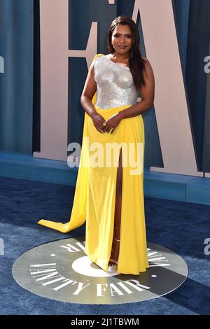 Beverly Hills, env. 27th mars 2022. Mindy Kaling au Vanity Fair Oscar Party 2022 au Wallis Annenberg Centre for the Performing Arts le 27 mars 2022. Crédit : Jeffrey Mayer/JTM photos/Media Punch/Alay Live News Banque D'Images