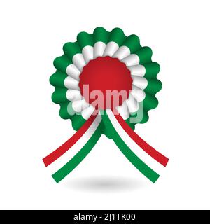 Carade tricolore nationale d'Italie Illustration de Vecteur