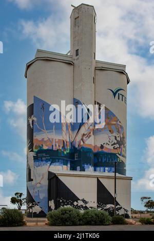 Healthy River Silo Art, Waikerie, Australie méridionale, Australie Banque D'Images