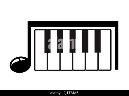 Design icône de piano isolé sur fond blanc Illustration de Vecteur