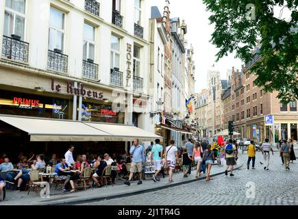 Le vibrant Magic Rubens rue de la montagne à Bruxelles, Belgique. Banque D'Images