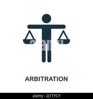 Icône arbitrage. Monochrome simple Arbitration icône pour modèles, web design et infographies Illustration de Vecteur