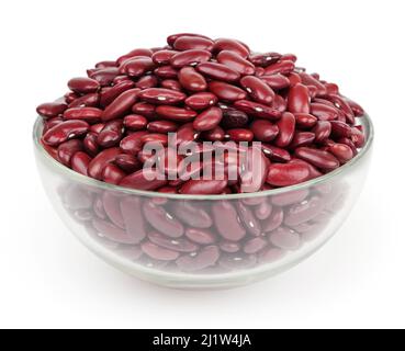 Les haricots rouge isolé sur fond blanc avec clipping path Banque D'Images