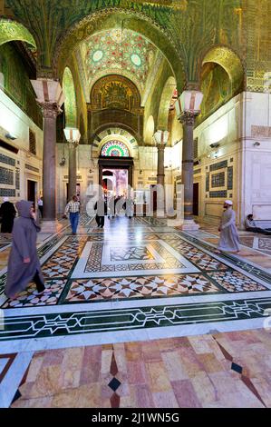 Syrie. Damas. L'entrée de la Mosquée Omeyyad (Grande Mosquée de Damas) Banque D'Images