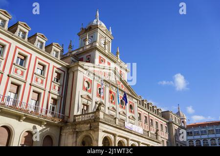 Ferrol, Espagne. Mars 17,2022. Bâtiment de l'hôtel de ville de Ferrol connu également sous le nom de « Casa do Concello » Banque D'Images