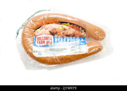 Hillshire Farms bœuf Polska Kielbasa Banque D'Images