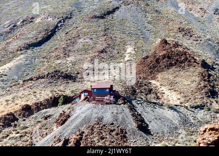 Paysage volcanique déserté du parc national du Teide à Ténérife, îles Canaries, Espagne Banque D'Images