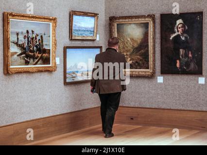 Londres Royaume-Uni 28 mars 2022 Bonhams 19th Century and British Impressionist Art sale à Londres le mercredi 30 mars.Paul Quezada-Neiman/Alamy Live News Banque D'Images