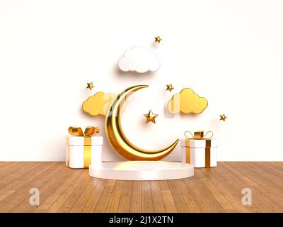 Scène de rendu islamique 3D. Banque D'Images