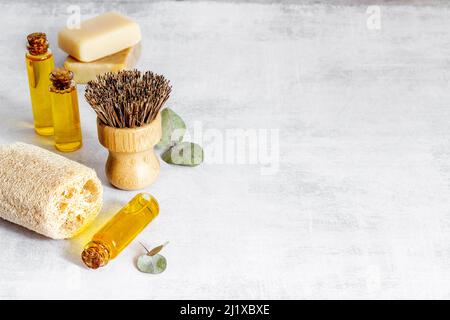 Accessoires sans déchets pour le massage et le bain, produits spa Banque D'Images