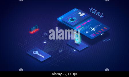 Single Sign-On concept - SSO - technologie d'authentification qui permet aux utilisateurs de se connecter avec un ID unique à des applications et périphériques indépendants au sein d'un réseau Banque D'Images