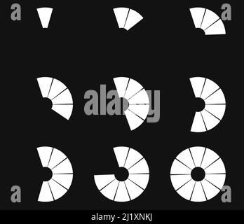 Préchargeur, barre de chargement circulaire. Graphique à secteurs, graphique à secteurs. Modèle vectoriel - illustrations vectorielles, graphiques clip-art Illustration de Vecteur