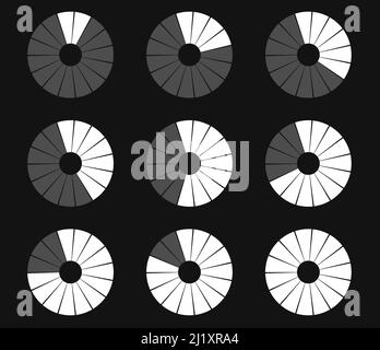 Préchargeur, barre de chargement circulaire. Graphique à secteurs, graphique à secteurs. Modèle vectoriel - illustrations vectorielles, graphiques clip-art Illustration de Vecteur