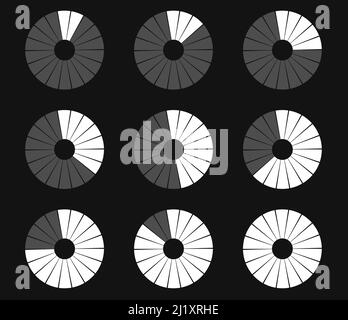 Préchargeur, barre de chargement circulaire. Graphique à secteurs, graphique à secteurs. Modèle vectoriel - illustrations vectorielles, graphiques clip-art Illustration de Vecteur