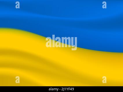 Illustration vectorielle drapeau vague signe Ukraine nation Illustration de Vecteur