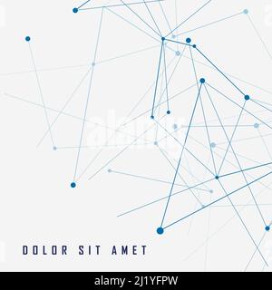 Motif abstrait connecté avec des points sur des lignes qui se chevauchent. Fond de la technologie Vector Illustration de Vecteur