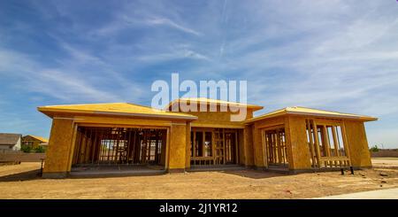 Nouvelle maison construite dans la subdivision Housing Banque D'Images