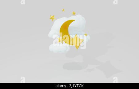 3D Journée internationale du sommeil. Santé circadienne. Sommeil sain. 3d rendu de l'illustration Banque D'Images