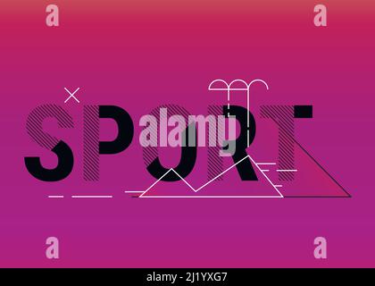 Bannière sport moderne et abstraite Illustration de Vecteur