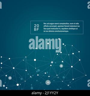 Résumé lien scientifique fond, génétique et illustration de concept chimique Illustration de Vecteur