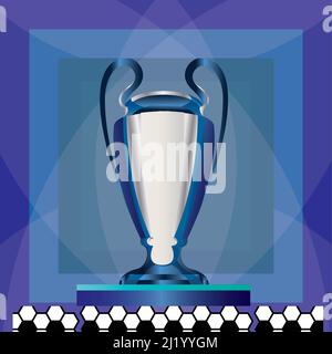 Le champion isolé coupe trophée firts place Vector Illustration de Vecteur