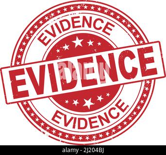 L'élément de preuve grunge le tampon en caoutchouc sur l'illustration vectorielle blanche Illustration de Vecteur